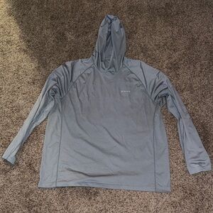 Simms Blueish grey Long Sleeve Hooded Sun shirt